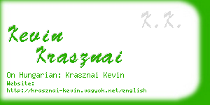 kevin krasznai business card